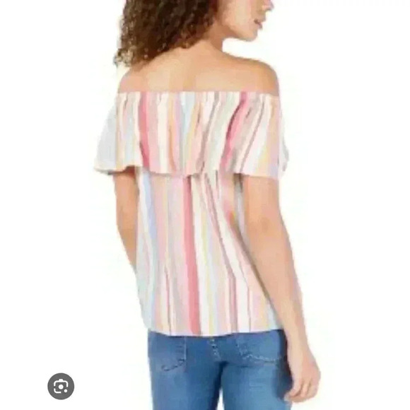 Allison Joy Evereve Striped Linen Top Size S - Picture 2 of 6